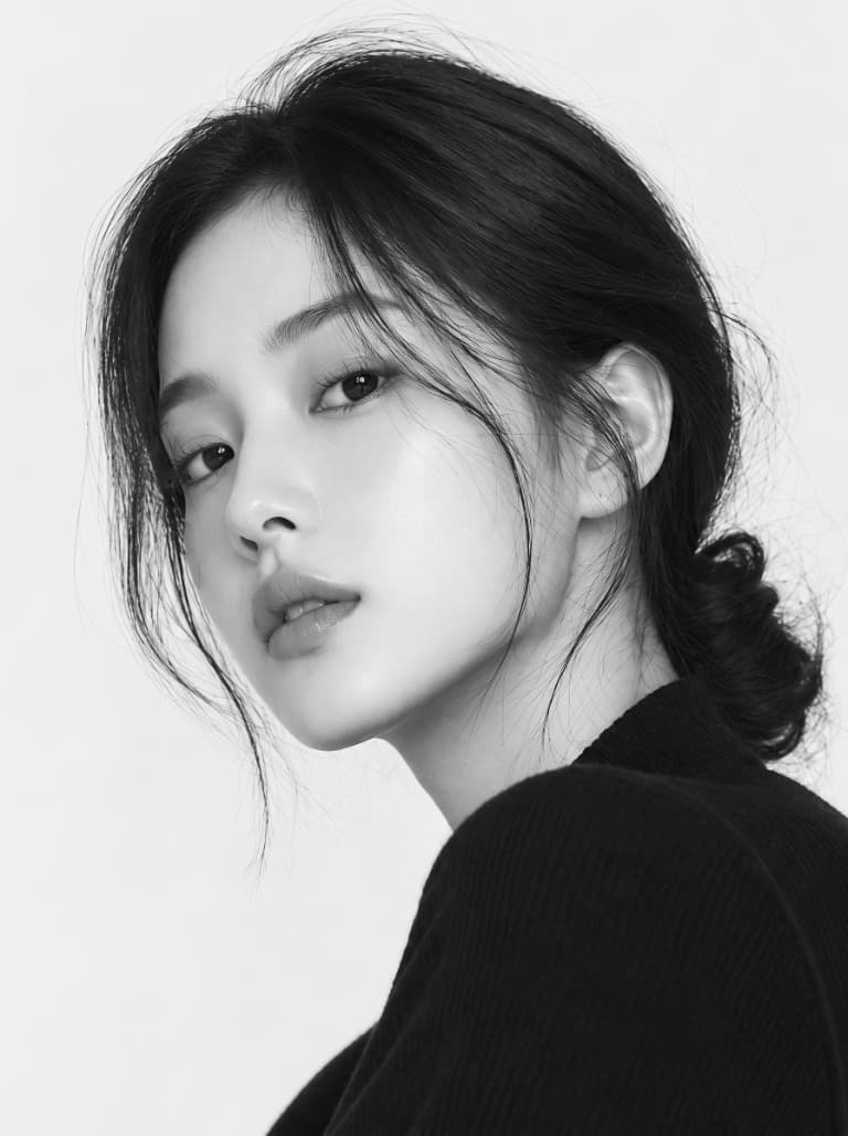 Portrait in soft monochrome tones